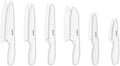 Cuisinart Knife Set, 12pc Ceramic Coated Knife Set with 6 Blades & 6 Blade Guards, Lightweight, Stainless Steel, Durable & Dishwasher Safe (White)