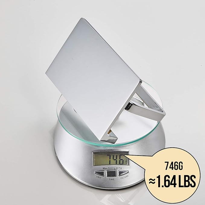 Toilet Roll Paper Holder for Bathroom Solid Brass and Superior Hotel Style Tissue Roll Holder with Cell Phone Storage Polished Chrome Finished