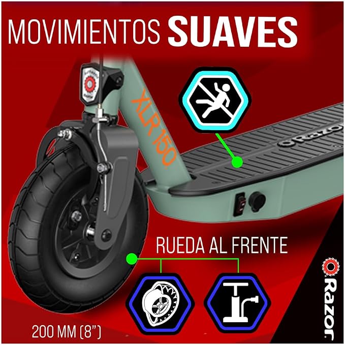 Razor Power Core XLR90 -Electric Scooter for Ages 8+,Power Core High-Torque Hub Motor, Up to 10 mph