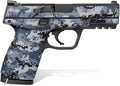 Textured Vinyl Decal Skin Kit for Smith & Wesson M&P M2.0 9mm/.40 4" Compact (Digital Camo - Navy Blue)