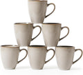 MONITO 17oz Ceramic Coffee Mugs Set of 6, GrayYellow Large Mugs with Handle | Mugs with Gold Rim for Latte,Tea&Cocoa,Dishwasher&Microwave Safe,Reactive Glaze Cups,Ideal Gift for Office and Home Use