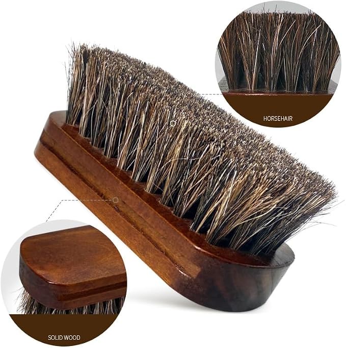 Small Horse Hair Brush M02 Brush Shoe Brush Cleaning Brush Shoe Polish Multi-Purpose Waxing and Polishing BrushG