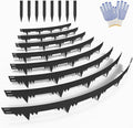 Metal Landscape Edging Border 8 Packs 42'' L x 4.5'' H, Galvanized Steel Garden Edging Border with 8 Stakes, Hammer-in Lawn Edging for Landscaping, Flower Bed, Yard, Pathway, Tree Ring (28ft Total)