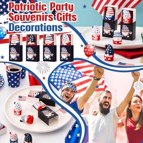 36 Sets Patriotic Theme Gifts Gnome Veterans Day Party Favors
