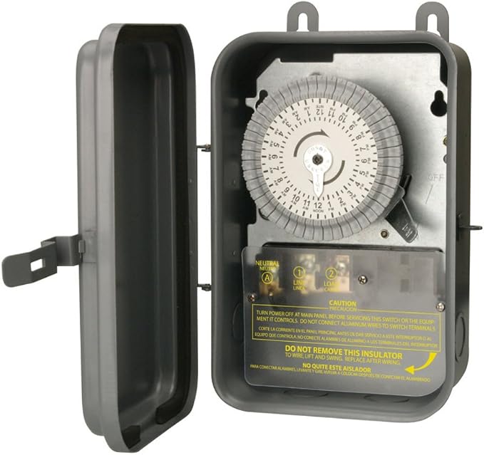 Woods 59101RWD Outdoor 24-Hour Heavy Duty Mechanical Time Switch; 120V/40 SPST