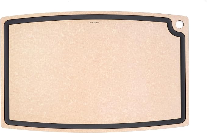 Epicurean Gourmet Series Cutting Board with Juice Groove, 27-Inch by 17.5-Inch, Natural/Slate