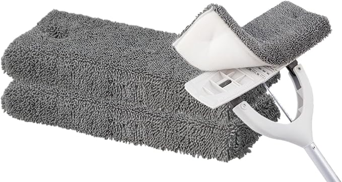 Superio Microfiber Mop Head Replacement for Self-Wring Miracle Mop, Microfiber Cleaning Pad, Mop Refill, Self Wringing Mop (2 Pack)