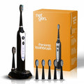 Sonic Electric Toothbrush for Adults, Rechargeable Power Toothbrush with 5 Replacement Heads, Travel Case, 3 Modes, 2 Minute Timer, IPX7 Waterproof Cordless Electric Toothbrush | Black