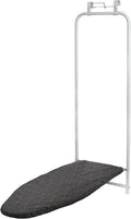 Household Essentials Over The Door Ironing Board, Space Saving Fold Down Ironing Board for Small Spaces, Apartments & Laundry Rooms – Compact Hanging with Easy Pull-Down Design, White & Black