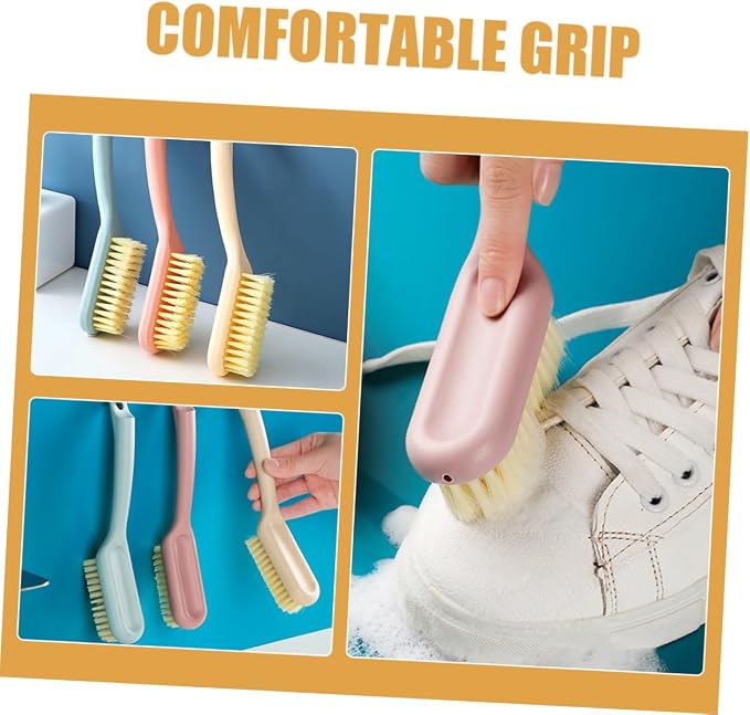 GALPADA 9pcs Handle Shoe Brushes Soft Cleaning Scrubber for Shoes Boots Clothes Dorm Use