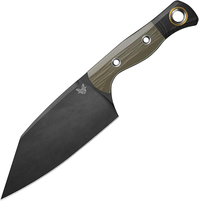 Benchmade Station Knife Kitchen Knife, CPM-154 Steel Blade (4010BK-01) | OD and Black handle with black bolster, Clip-Point blade