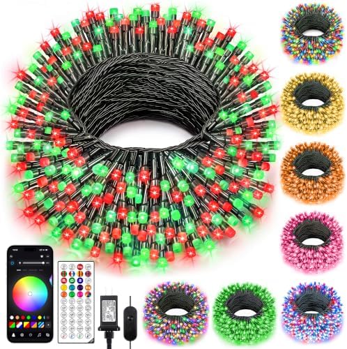 Ollny Smart Christmas Lights,197FT 600 LED RGBW Color Changing Light