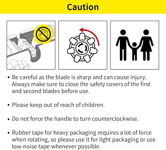 [TENDO°] TENDO Multi-Section Tape Dispenser, Custom Width Tape Cutter with 4 Cutting Sections, Built-in Safety Blade, Ergonomic Grip for Packing and Office Use, ZO-508(Black)