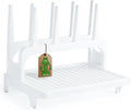 PopYum White Space Saving Drying Rack from 100% Recycled Bottles | Space Saving, Made from 100% Recycled Bottles, Countertop for Baby Bottles, For Plastic Bags, Cups, Glass, Tumblers, Compact