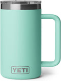 YETI Rambler 24 oz Ceramic Lined Stackable Mug 2.0, Vacuum Insulated, Stainless Steel with MagSlider Lid, Seafoam