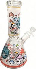 8 inch Heavy Bong Beaker + 14mm Bowl, Water Pipe USA | Glow-in-the-dark version