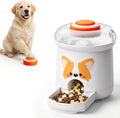 ROJECO Dog Puzzle Feeder Toy, Interactive IQ Training Puzzle Toys with DIY Recording Remote Button, Auto Treat Dispenser Dog Toys, Detachable Clean, for Indoor or Outdoor Play, All Breeds