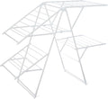 Amazon Basics Foldable Space-Saving 4-Wing Metal Clothes Drying Rack, 61x23.6x49.6 inches, White