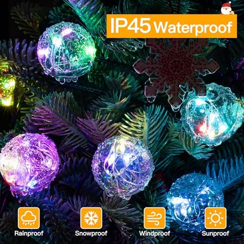 Ollny Outdoor String Lights, 30FT RGBW Color Changing Patio Lights Remote