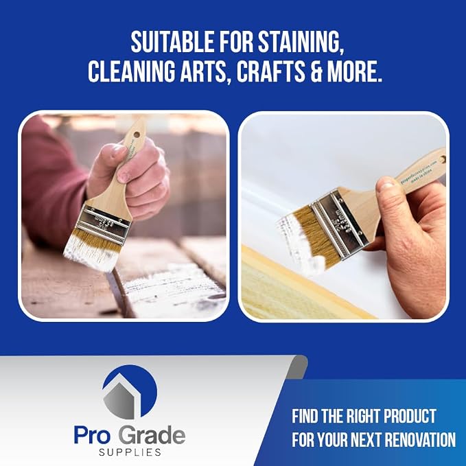 Pro Grade - Chip Paint Brushes - 96 Ea 3 Inch Chip Paint Brush Light Brown