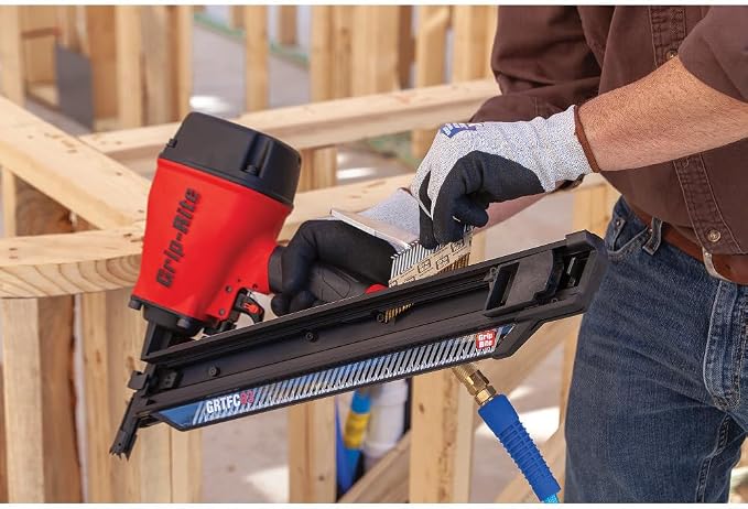 Grip-Rite GRTFC83 30-Degree Short Body Paper Tape Framing Nailer, Accepts 2" to 3-1/4" Clipped and Round Head Paper Tape Framing Nails