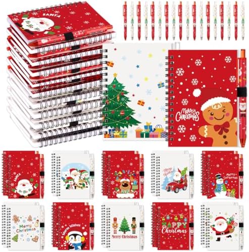 Gueevin 72 Pcs/36 Set Inspirational Notebook Pen Gifts Bulk, Cartoon