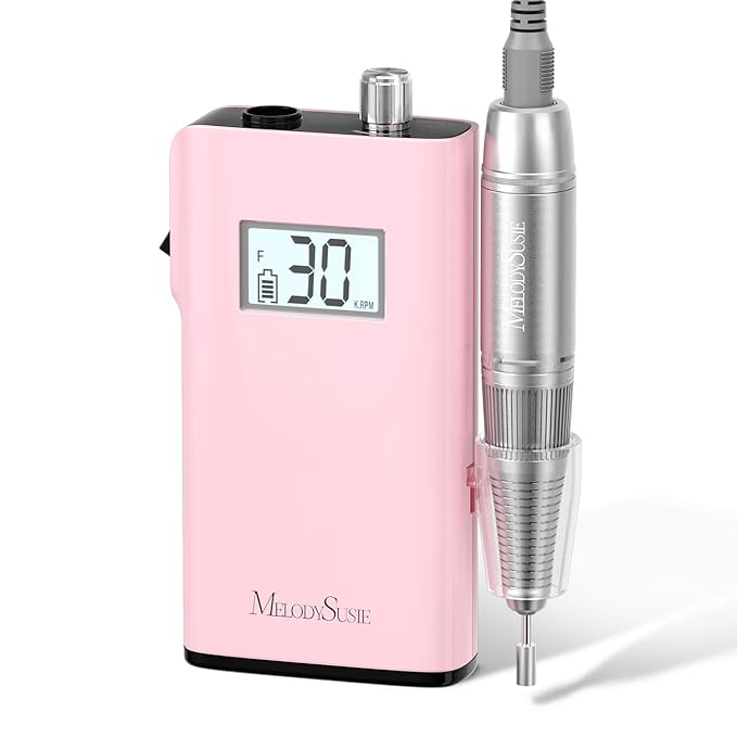 MelodySusie Entry-Level Clip-On Rechargeable Nail Drill, Scamander(SC320H) 30000RPM Popular Classic E-File with LCD Display for Manicure Shaping & Gel Removal, Perfect for Nail Art Training & Home Use