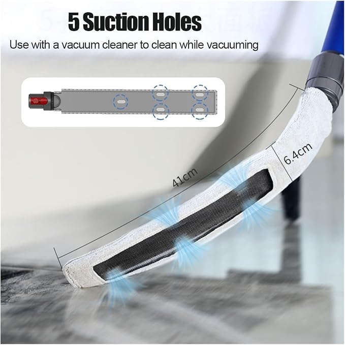 Flat Suction Head Brush Crevice Cleaning Cloth Compatible for Dyson V8 V10 V11 V15 Vacuum Cleaner Part Accessory Tool Bendable Washable(V10slim V12slim)