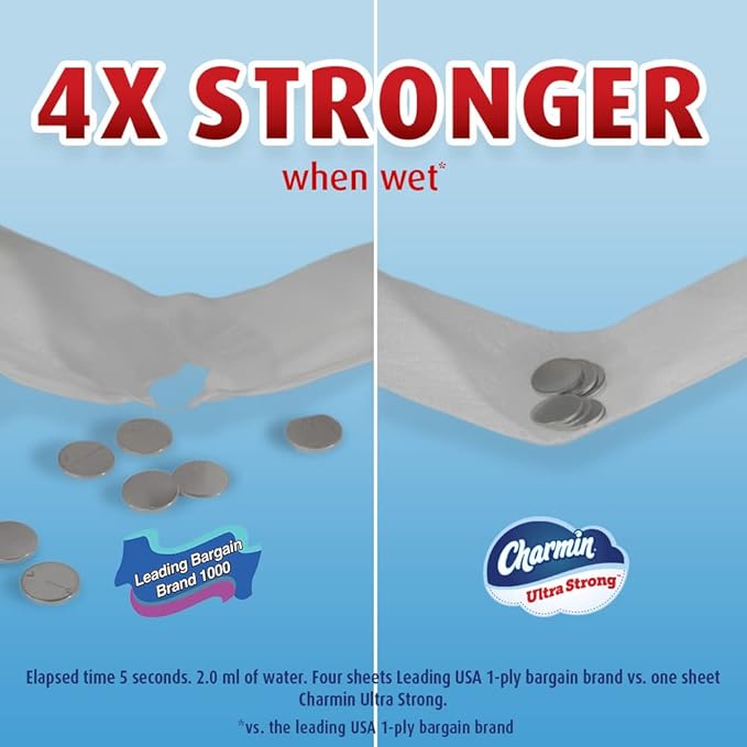 Charmin Ultra Strong Toilet Paper 9 Mega Rolls, 242 Sheets Per Roll