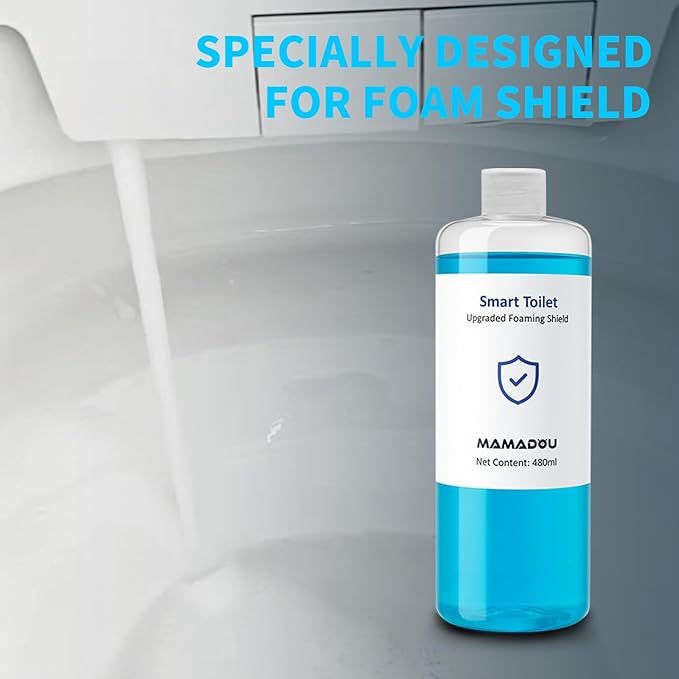 MAMADOU Foam Shield Liquid For Smart Toilet 480ml 2Pack Splash Proof Deodorizing Foaming Agent Powerful Stain-Resistant Special Toilet Bowl Cleaner For Fresh Bathroom