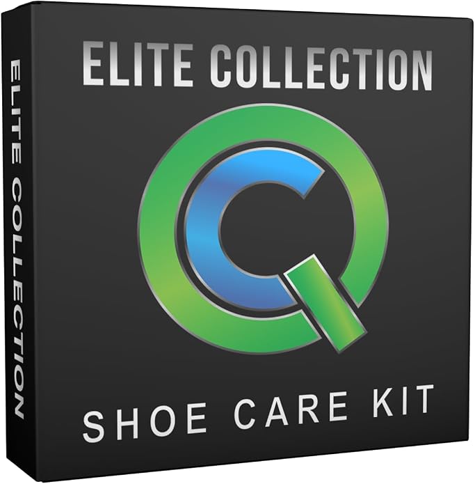 QuickCare Elite Collection - 8 oz Shoe Cleaner & Conditioner, Water & Stain Protection, 2.5 oz Quick Touch White, Brush & Sponge - Complete Shoe Cleaning Set for Sneakers, Leather, and More