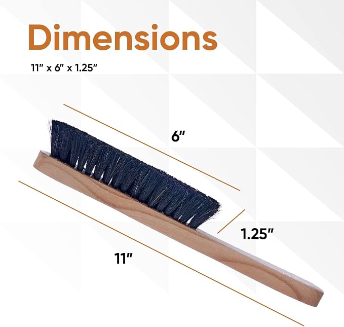 Hat Brush Horsehair Felt Hat Cleaner, Horse Hair Brush for Baseball Cap, Cowboy Hats, Shoes, and Clothes Brush, Soft Bristles Wooden Cleaning Brush, Durable Dust and Lint Remover, 6 Pack - Superio