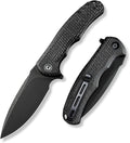 CIVIVI Praxis Folding Pocket Knife, 3.75" Blade Micarta Handle C803G | Full-size, Smooth Action, Comfortable Grip, Liner Lock, Deep Carry Reversible Clip for EDC, 9Cr18MoV Steel