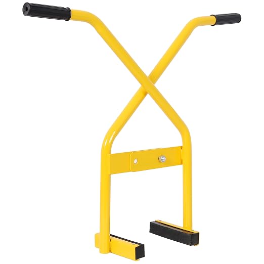 Steel Curb Stone Tongs, Offset Design Concrete Block Lifting Pliers, Adjustable Curb Lifter Tool for Paver Stone and Brick Installation, 220 lb Capacity, Yellow