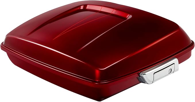 5.5" Razor Motorcycle Trunk W/Latch Key Fit For Harley 2014-2025 Touring CVO Road King Street Glide Electra Glide Ultra Limited Pack Velocity Red Sunglo