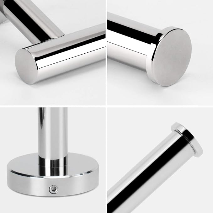 NearMoon Bathroom Toilet Paper Holder, Premium SUS304 Stainless Steel Rustproof Wall Mounted Toilet Roll Holder for Bathroom, Kitchen (10 Pack, Chrome Finish)