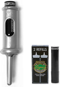 Cork Pops Original Wine Bottle Opener, 6.5 Inch – Made in USA, Effortless Push-Button Cork Removal, Includes Cartridge (Opens Up to 60 Bottles) (Silver, 3 Cartridges)
