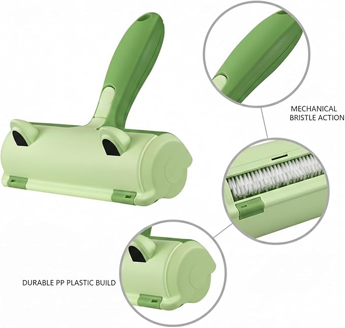 Reusable Fabric Lint Remover Brush for Textiles, Carpets & Vehicle Interiors - Mechanical De-linting Tool with Durable PP Handle