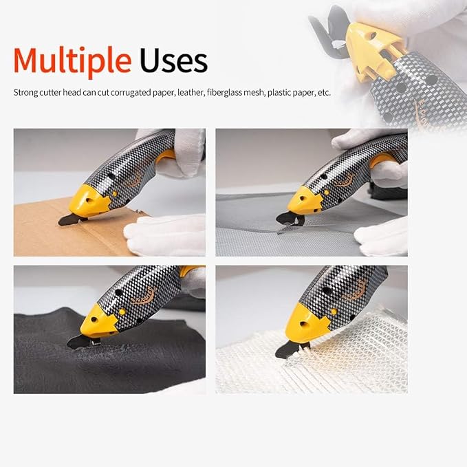 Premium Tungsten Carbide Replacement Blades for Electric Fabric Scissors, Compatible with ASIN B0FRMNGMWG & Others, Professional Shoe Blades for Sewing Leather Craft Cutting Tools(Sharp scissor head)