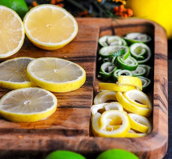 Ironwood Gourmet Acacia Wood Cutting Board With Juice Channel, Big Catch Board, 10" x 15" | Prep Board With Deep Juice Well | Large Cutting Board For Meal Prep | Beautiful Acacia Wood | Easily Cut Meat & Vegetables
