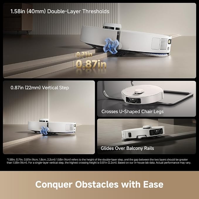 DREAME Matrix10 Pro Robot Vacuum and Mop, Featuring Multi-Mop Switching Dock, Three-Solution Compartment, Detangling Brush, 30,000Pa Suction, 212°F (100℃) Mop Self-Cleaning White