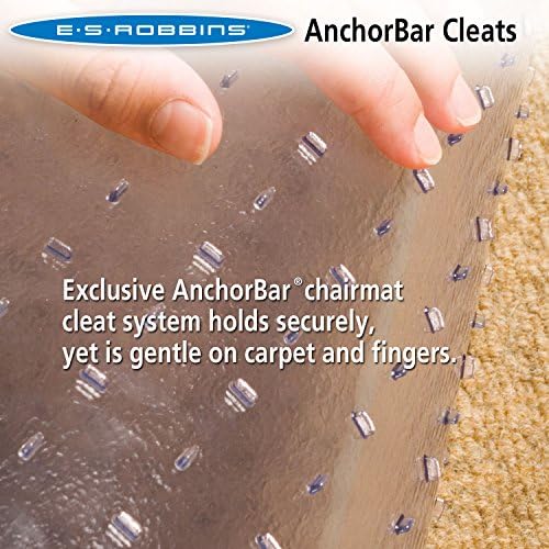 ES Robbins Extra High Pile Carpet Chair Mat, Square 60"x60", Straight Edge