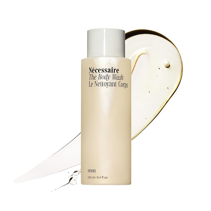 Nécessaire The Body Wash Hinoki - Multi-Oil Shower Gel Body Wash for Women + Men. Non-Comedogenic + Hypoallergenic for Sensitive Skin with Niacinamide. 8.4 fl oz.
