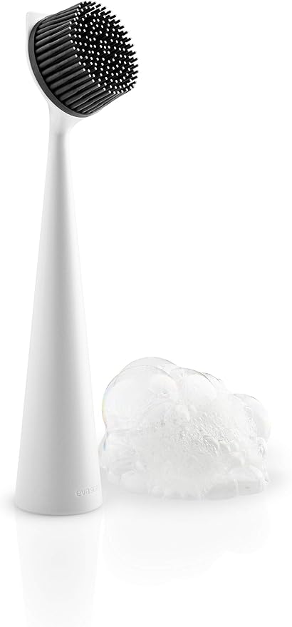 EVA SOLO | Dishbrush Silicone | Robust Washing-up Brush with a Practical & Effective Kitchen Scrubber Edge | Multipurpose Cleaning Brush | Danish Design, Functionality & Quality | Marble Grey