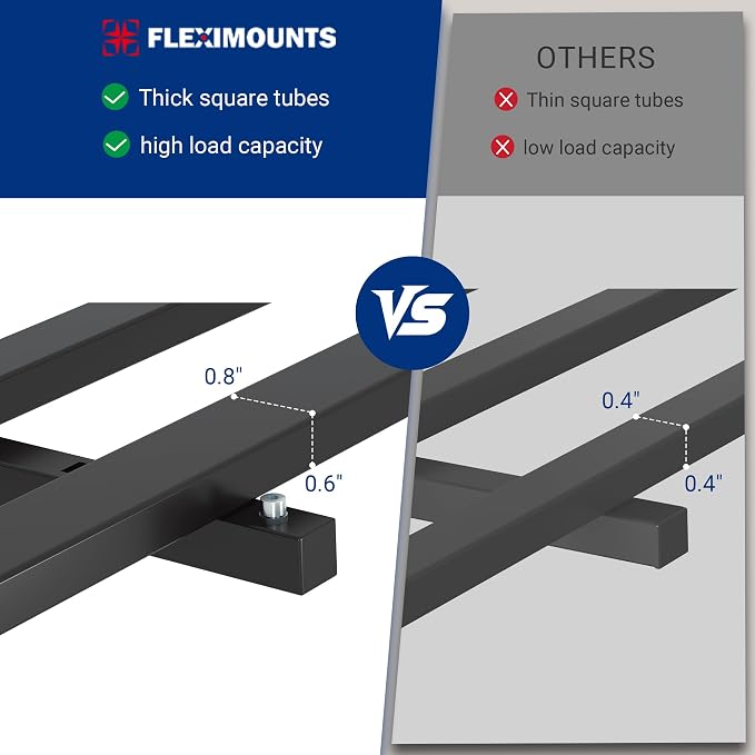 FLEXIMOUNTS 2-Pack 2x6ft Heavy Duty Garage Wall Shelving, 1200lbs Capacity, Garage Shelving Wall Mounted with 8 Hooks, Storage for Power Tools, Garden Supplies, Storage Bins, Lite Series