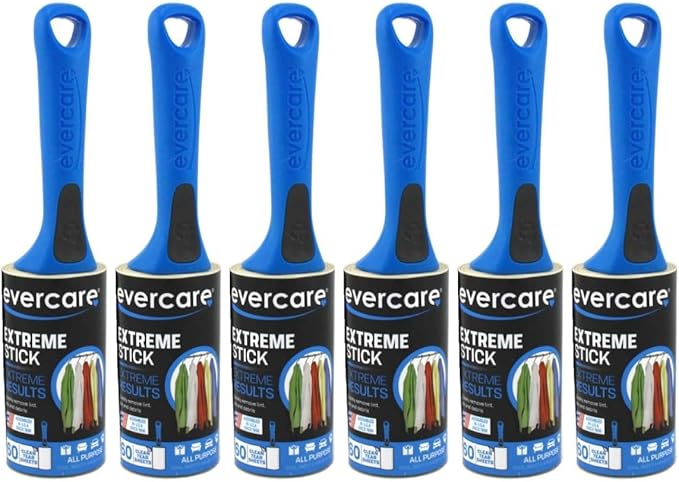 Evercare Lint Roller 60 Sheets Extra Sticky (6 Pack)
