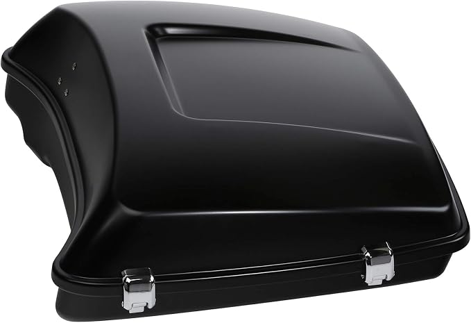 Black Denim 5.5" Razor Trunk W/Latch Key Fit For Harley Touring 2014-2025 CVO Road King Road Glide Street Glide Electra Glide Ultra Limited Pack