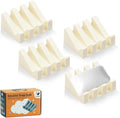 Self Draining Soap Dish Holder,Silicone Soap Dish,for Bathroom,Kitchen, Sponges，Can Extend Soap Life，Keep Soap Bars Dry and Easy Cleaning (Cream White,4-Pack)