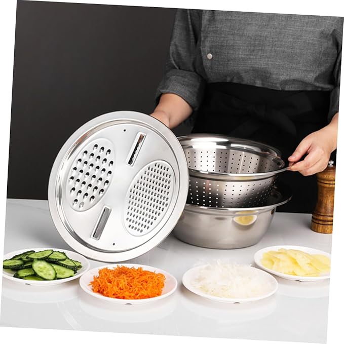 Vegetable Slicer Multifunctional Cheese Grater Kitchenware Peeler Fruit Slicer Bowl for Slicing Dicing
