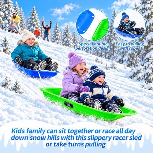 Snow Sled for Kids and Adult, Downhill Sprinter, Heavy Duty Toboggan Sled